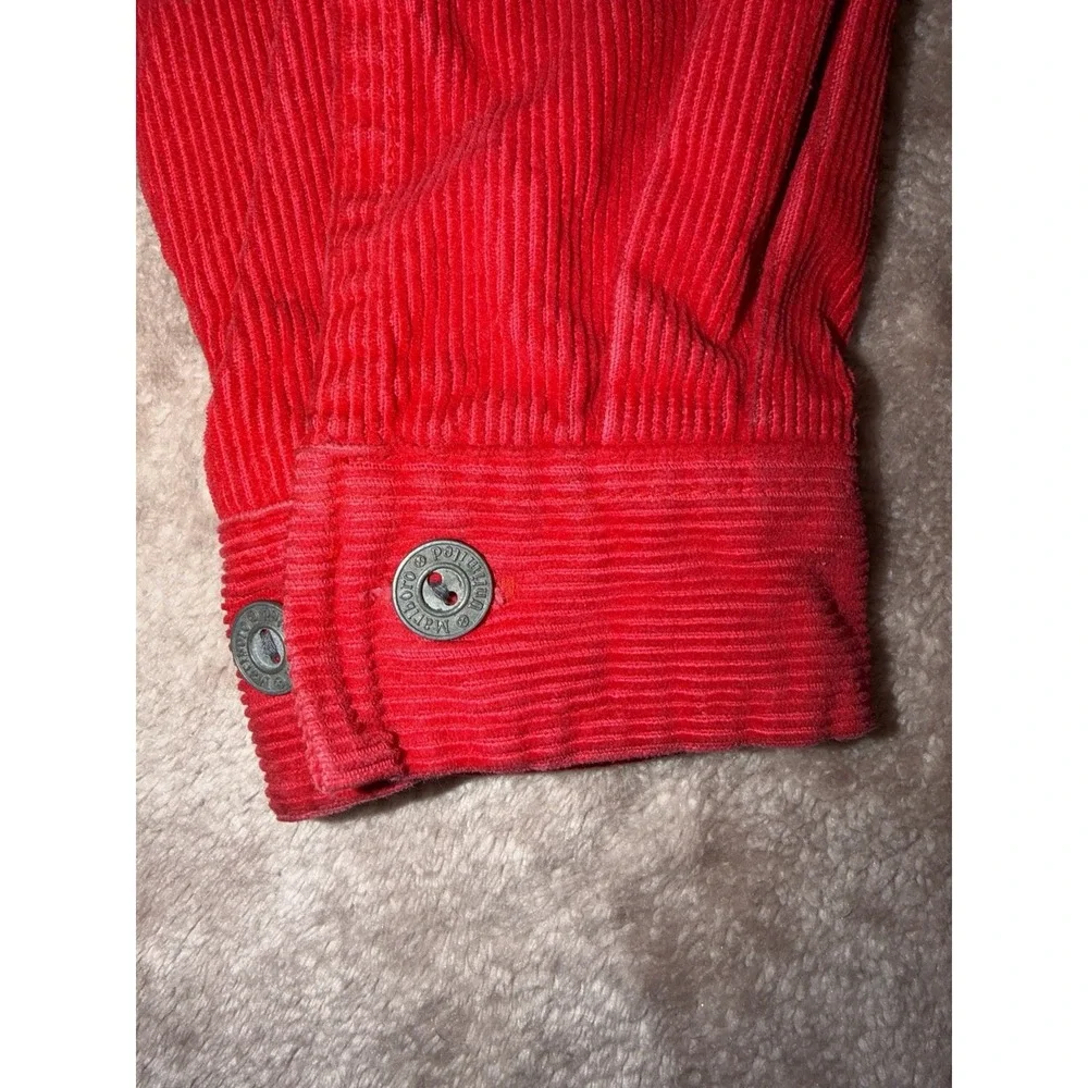 VTG Marlboro Corduroy Jacket Mens Large 1/4 Zip Y2K Pullover Long sleeve Cotton